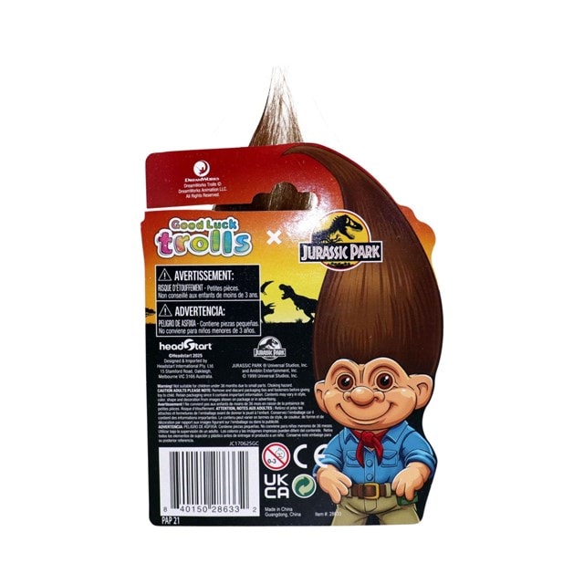 Alan Grant Jurassic Park Movie Classics Good Luck Trolls Figurine - 3