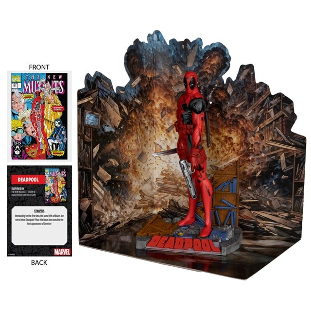 Deadpool 1/10 Scale Posed Figure With Scene New Mutants #98 McFarlane Figurine - 2