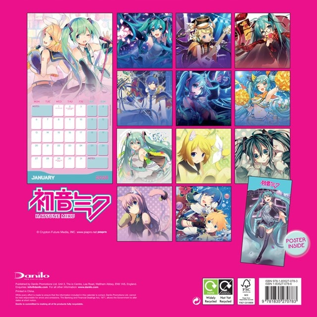 Hatsune Miku 2025 Square Calendar - 2