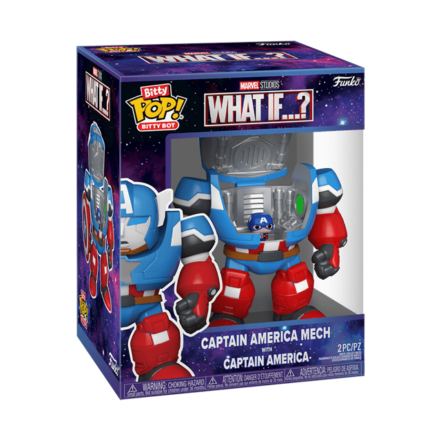 Captain America Mech With Captain America Funko Bitty Bots - 3