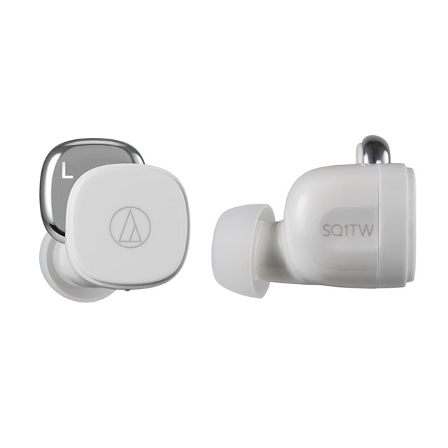 Audio Technica ATH-SQ1TW White True Wireless Bluetooth Earphones - 1