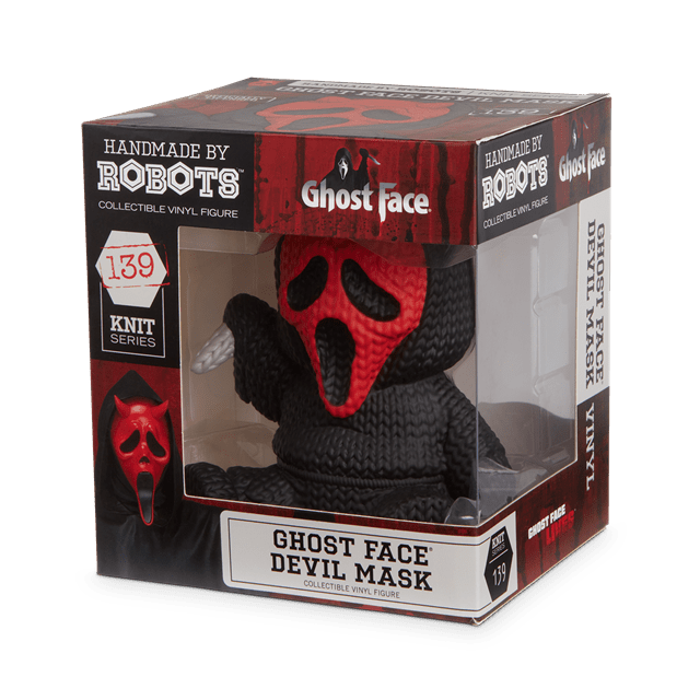 Red Devil Ghost Face Handmade By Robots Vinyl Figure - 4