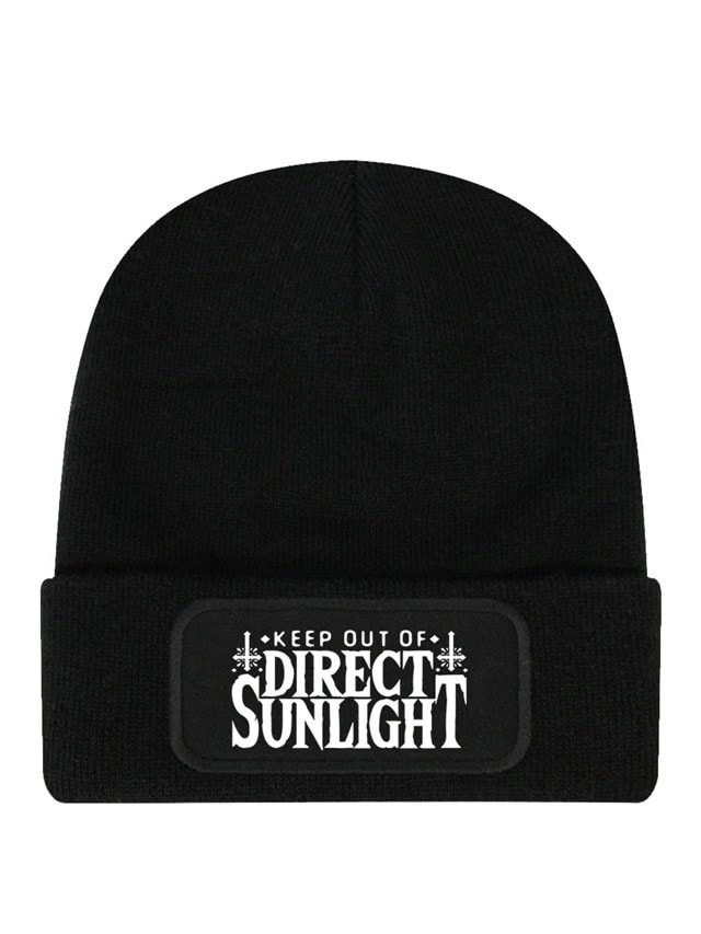 Keep Out Of Direct Sunlight Black Beanie - 1