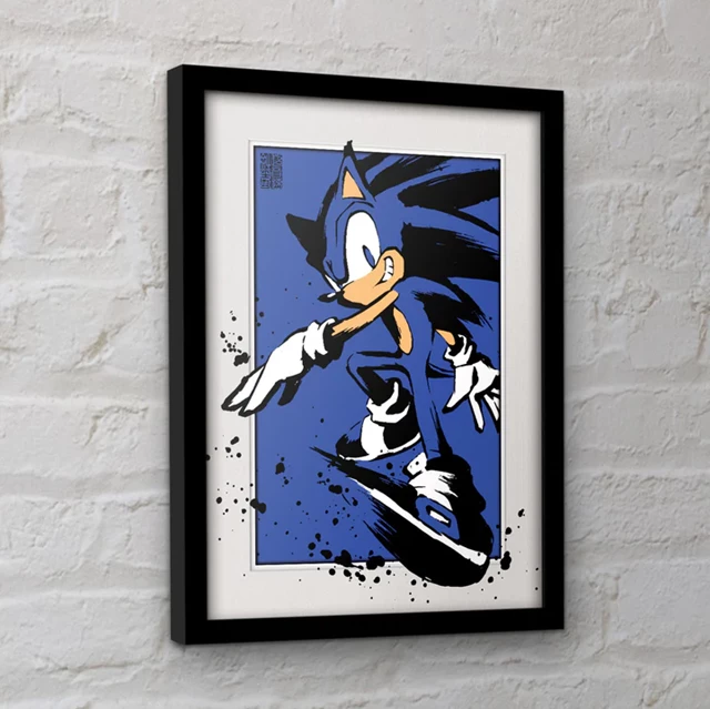 Splatter Sonic The Hedgehog Framed Breakout Collector Print - 2