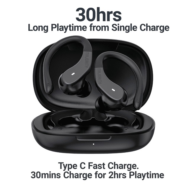 Majority Tru Sport Black True Wireless Bluetooth Earphones - 3