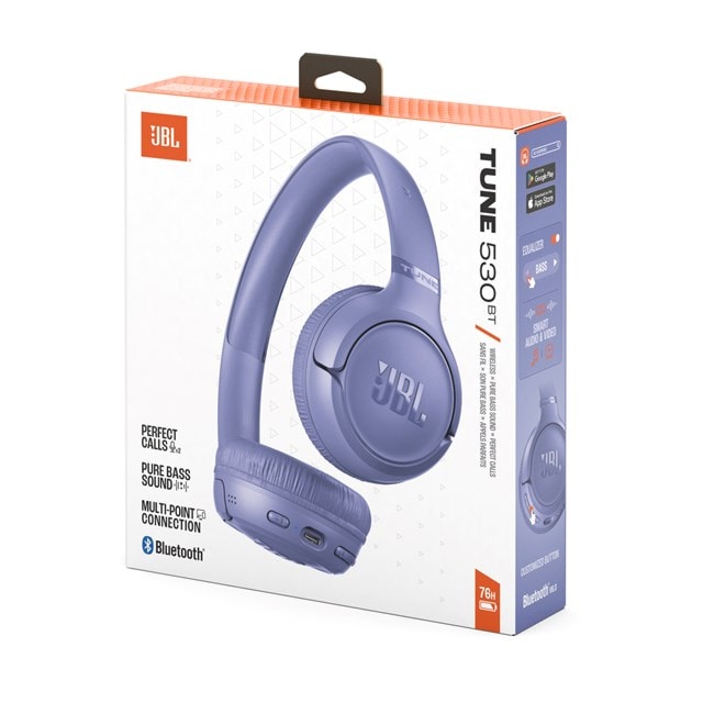 JBL Tune T530BT Lavender Bluetooth Headphones - 8