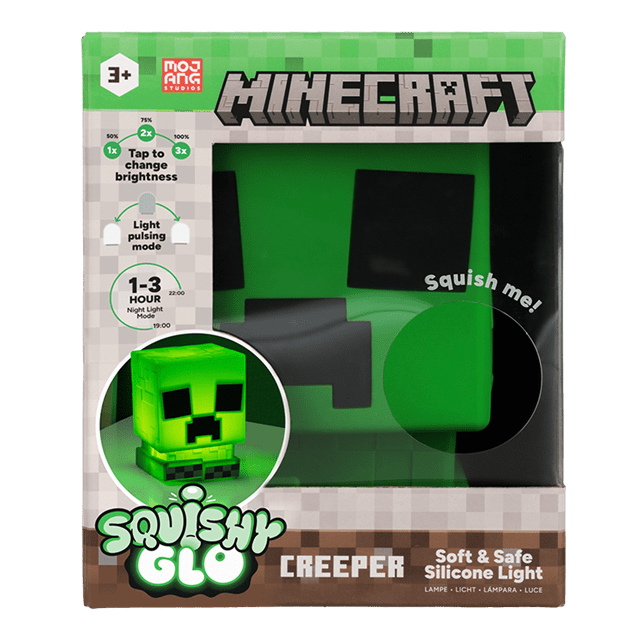 Creeper Minecraft Squishy Glo Silicone Light - 5