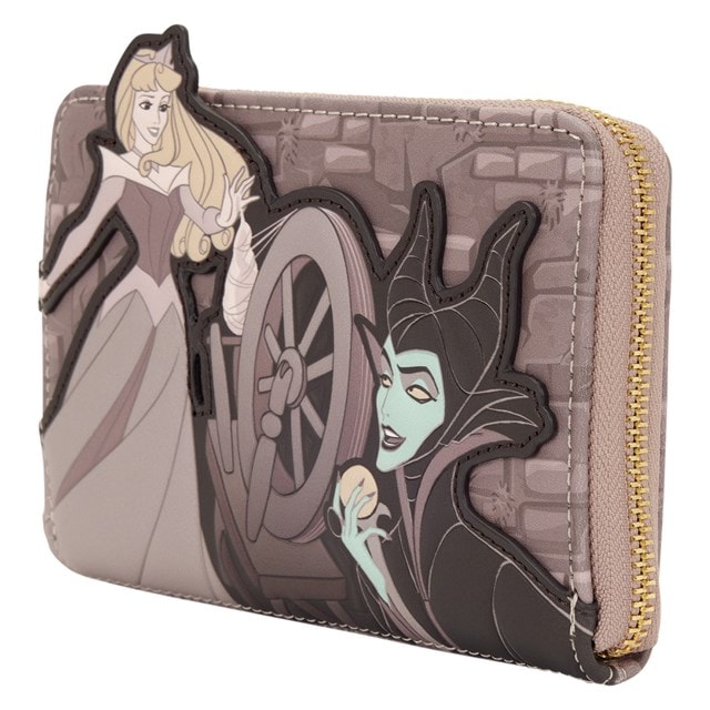 Sleeping Beauty & Maleficent Spinning Wheel Disney Loungefly Zip Around Wallet - 2