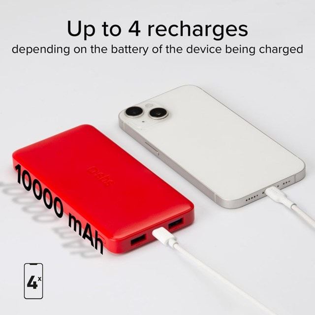 SBS 10W Red 10000mAh Power Bank - 5