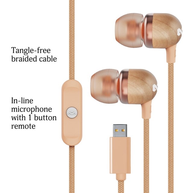 House Of Marley Smile Jamaica Copper USB-C Earphones W/Mic - 2