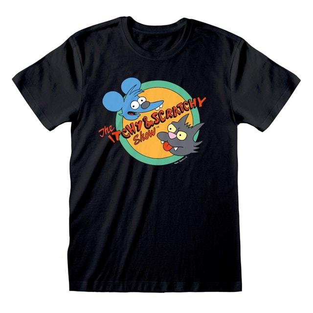 Itchy And Scratchy Show Simpsons Tee | T-Shirt | Free shipping over £20 ...