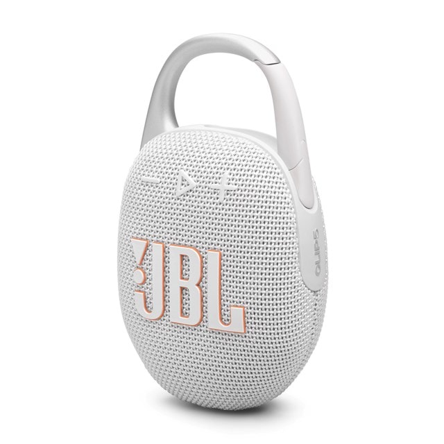 JBL Clip 5 White Bluetooth Speaker - 1