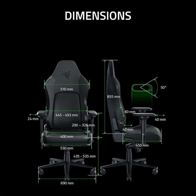 Razer Iskur V2 Gaming Chair - Black - 2