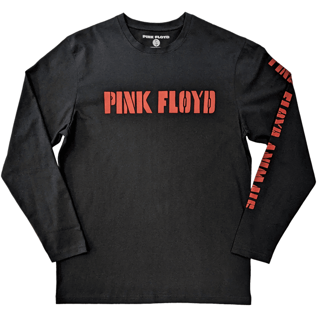 Animals B&W Pink Floyd Black Long Sleeve Tee (Small) - 1