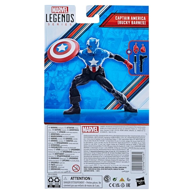 Captain America Bucky Barnes Avengers 60th Anniversary Hasbro Marvel Legends Series Action Figure - 8