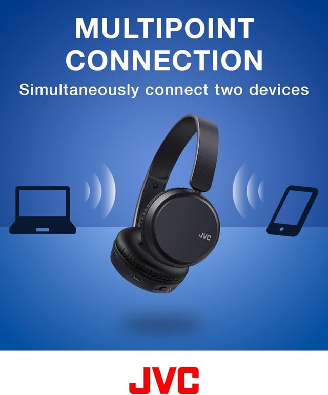 JVC HA-S36W Blue Bluetooth Headphones - 11