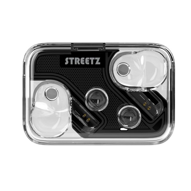 Streetz T250 Transparent Black/White True Wireless Noise Cancelling Bluetooth Earphones - 3