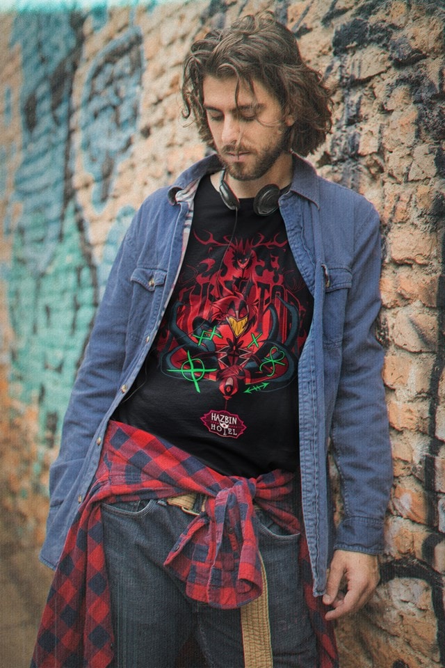 Hazbin Hotel Alastor Black Tee (Large) - 2