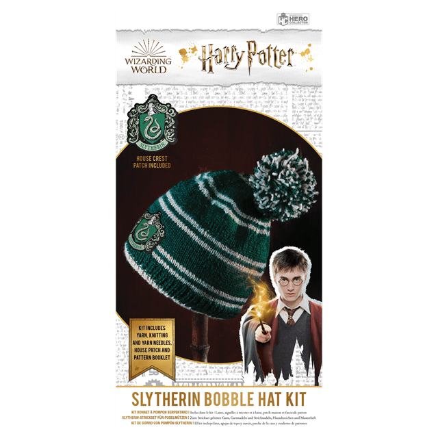 Harry Potter: Slytherin Bobble Hat Kit: Knit Kit: Hero Collector - 5