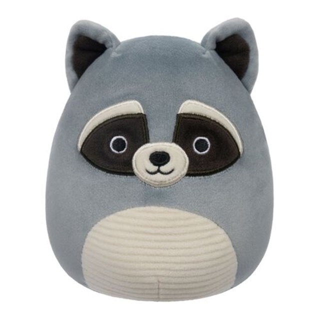 7.5" Rocky Grey Raccoon With White Corduroy Belly Original Squishmallows Plush - 1