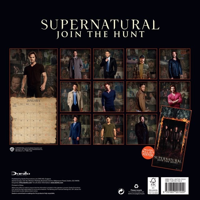 Supernatural 2027 Square Calendar - 2