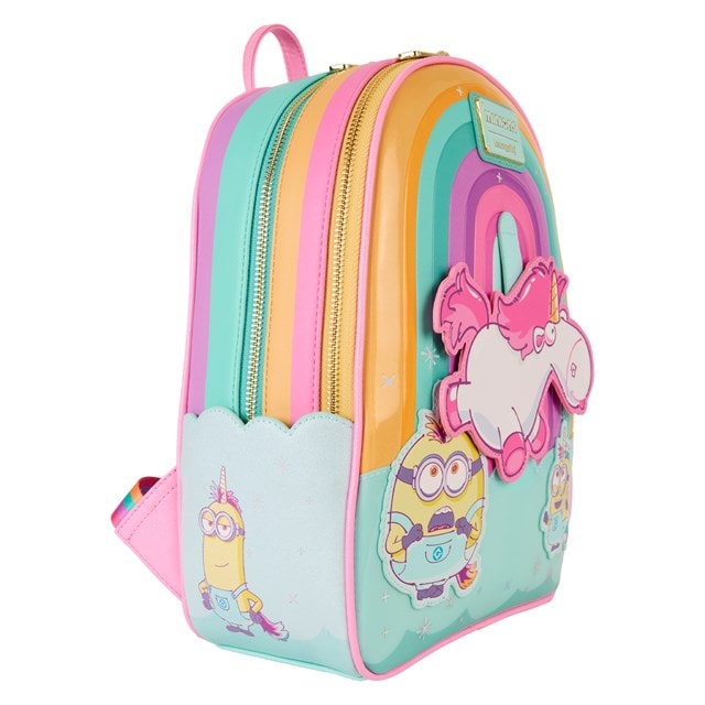 Fluffy Unicorn Minions Loungefly Mini Backpack - 4