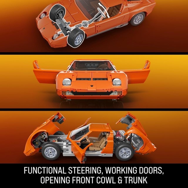 Hot Wheels Lamborghini Miura P400 SV Mattel Brick Shop Building Set - 6