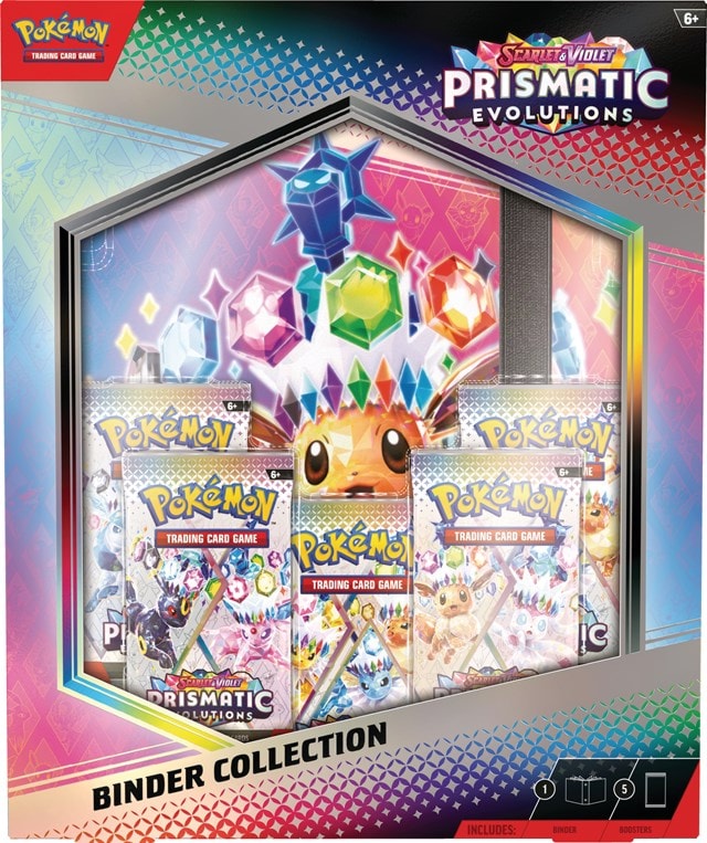 Scarlet & Violet 8.5 Prismatic Evolution Binder Collection Pokemon Trading Cards - 1