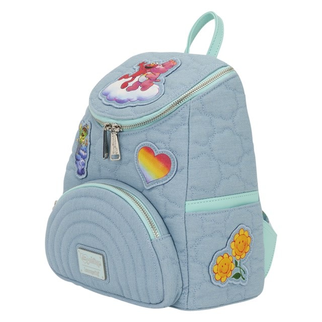 Care Bears X Sesame Street Denim Loungefly Mini Backpack With Coin Bag - 3