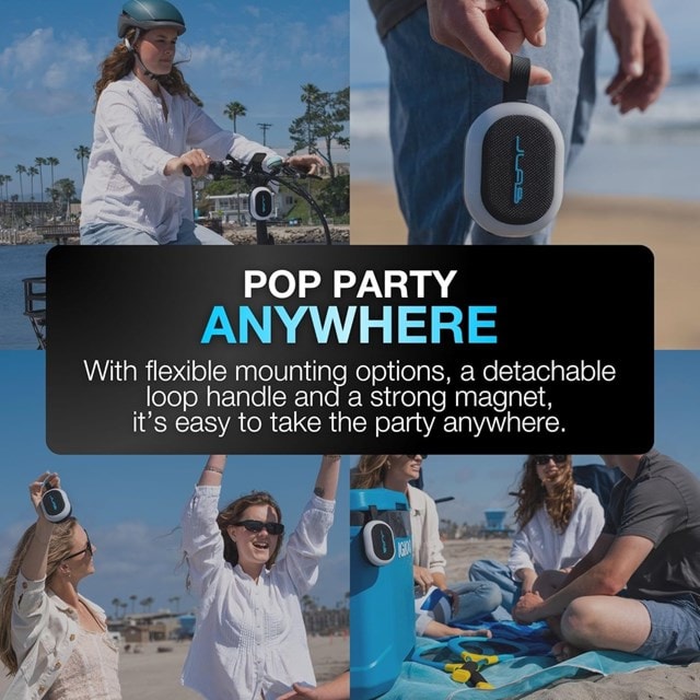 JLab Pop Party Mulberry Red Bluetooth Speaker - 4