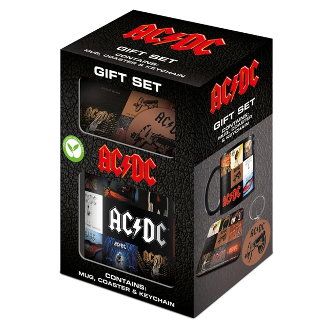 AC/DC Mug, Coaster & Keychain Set - 3