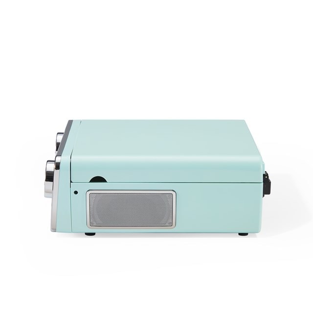 Crosley Powel 7-in-1 Aqua Blue Bluetooth Turntable with FM Radio and CD Player - 10