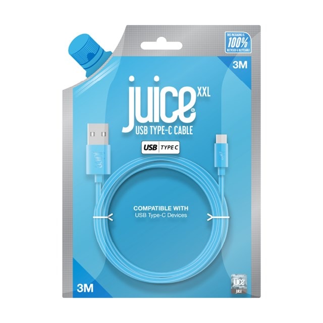 Juice  Aqua USB-C Rounded Cable 3m - 4