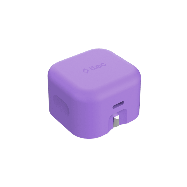 SmartCharger Pro Neon Purple 20W Wall Plug and USB-C Cable Pack - 7