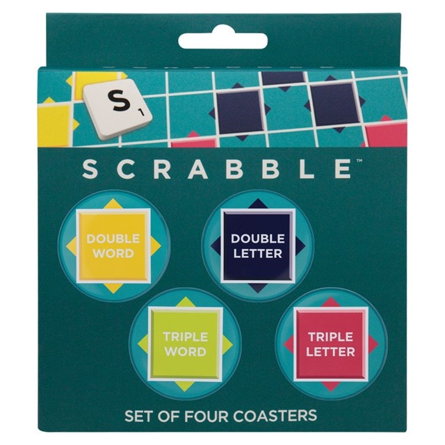 Scrabble Set Of 4 Coasters - 7
