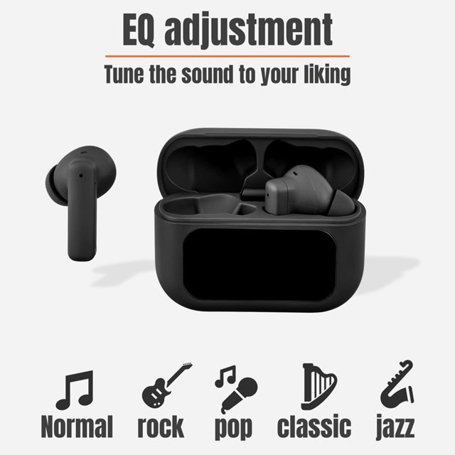Streetz T600 Black Active Noise Cancelling True Wireless Bluetooth Earphones - 5