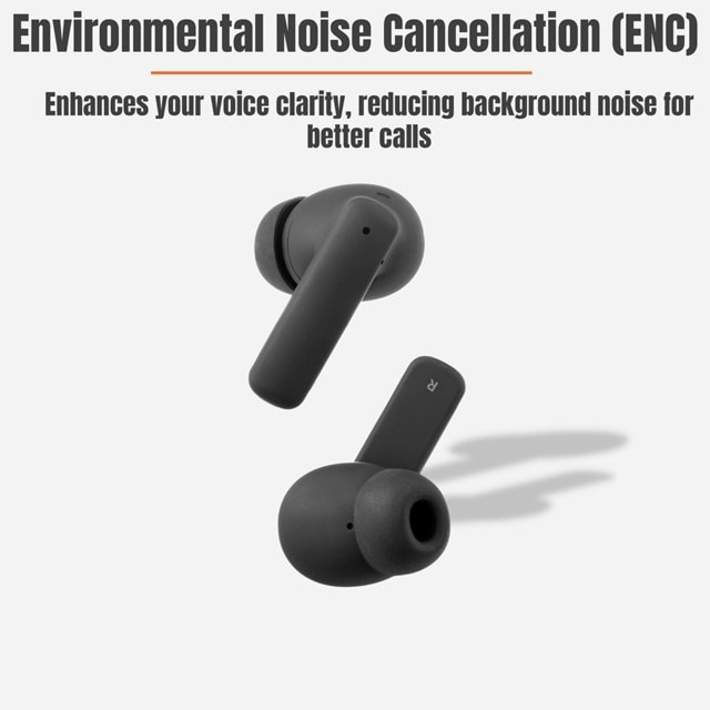 Streetz T600 Black Active Noise Cancelling True Wireless Bluetooth Earphones - 3