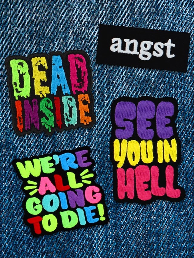 Dead Inside Iron On Patch Pack - 2