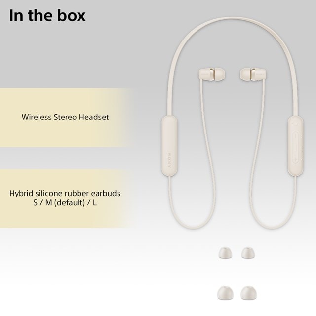 Sony WI-C100 Taupe Bluetooth Earphones - 5