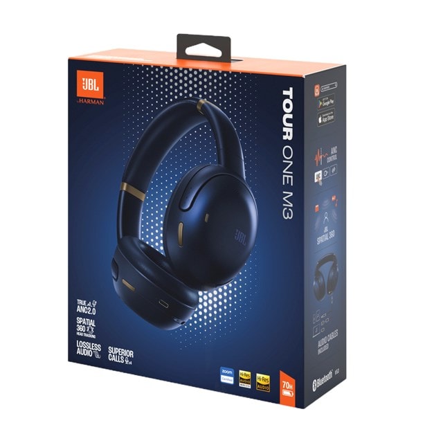 JBL Tour One M3 Blue Active Noise Cancelling Bluetooth Headphones - 8