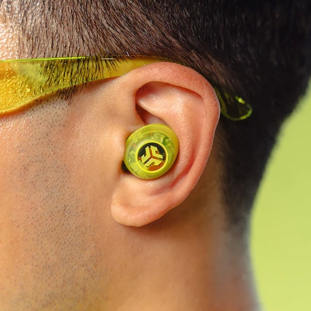 JLab Go Pop ANC Transparent Neon Green Active Noise Cancelling True Wireless Bluetooth Earphones - 5