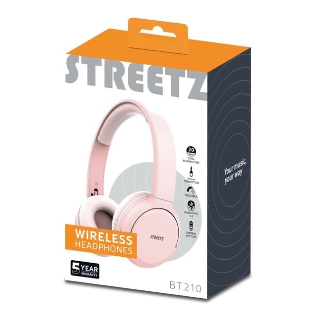 Streetz BT210 Pink Bluetooth Headphones - 6