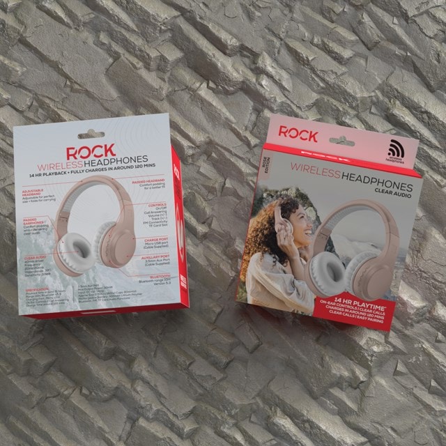 Rock BT On-Ear Rose Gold Bluetooth Headphones - 8