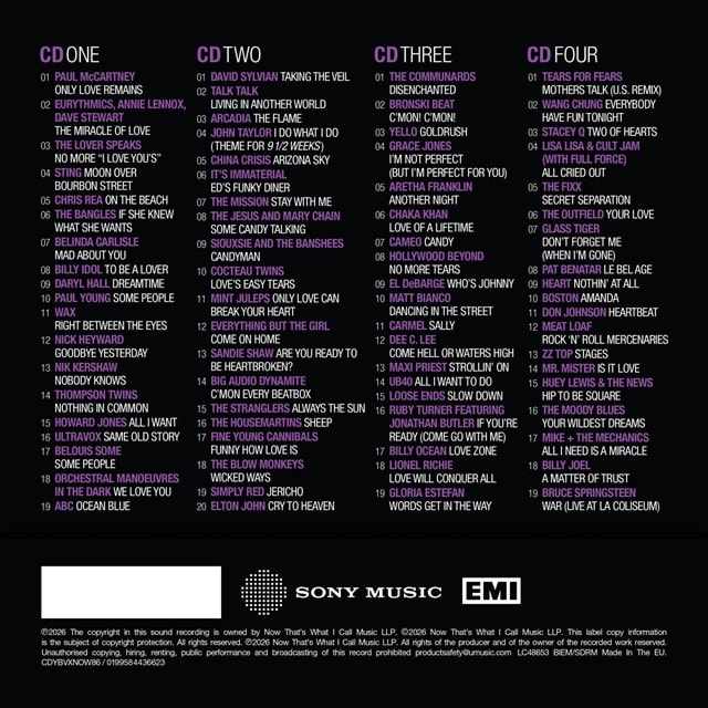 NOW Yearbook: The Vault 1986 - Deluxe Edition 4CD - 2