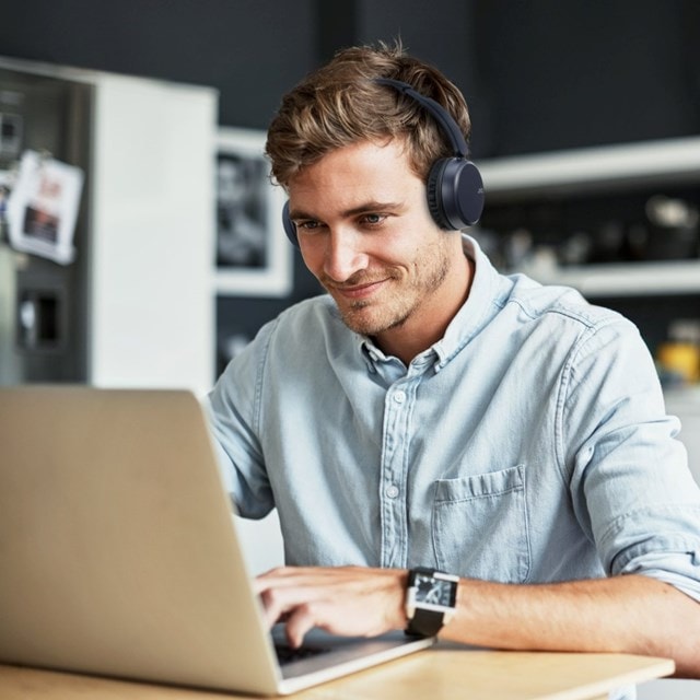JVC HA-S36W Blue Bluetooth Headphones - 7