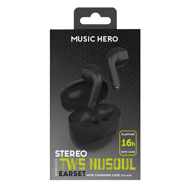 Music Hero Nusoul Black True Wireless Bluetooth Earphones - 2