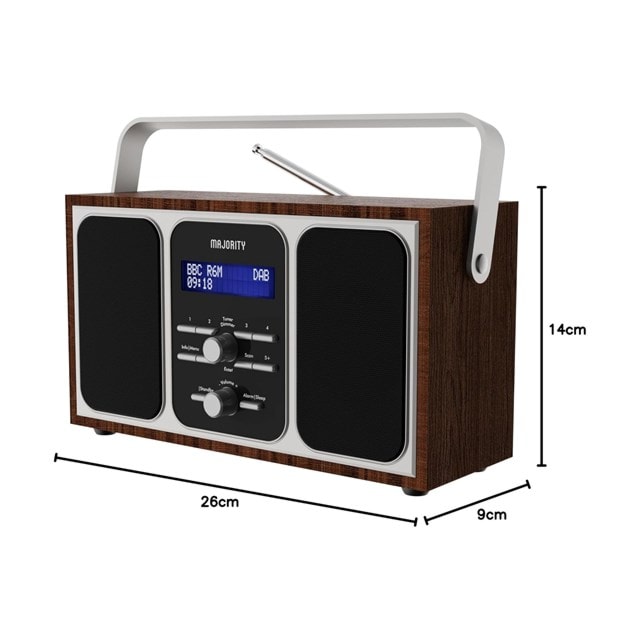 Majority Girton Walnut DAB+/FM Portable Radio - 5
