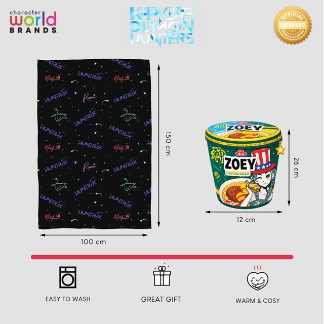 Zoey Noodle K-Pop Demon Hunters Cushion & Blanket - 2