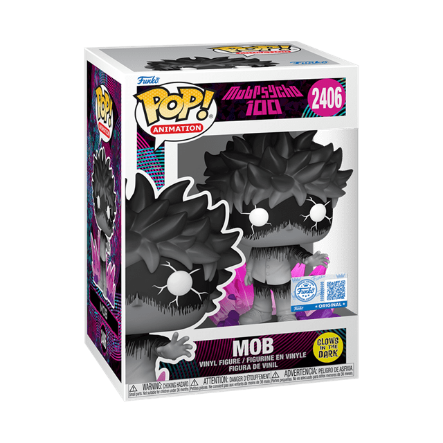 Glow In The Dark Mob Shigeo With Aura 2406 Mob Psycho 100 hmv Exclusive Funko Pop Vinyl - 3