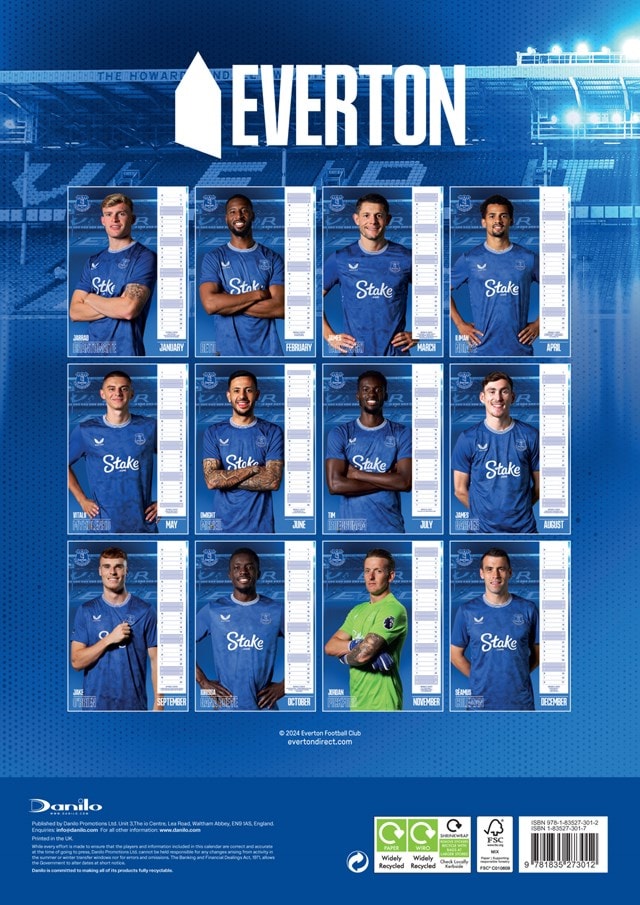 Everton FC 2025 A3 Calendar - 4